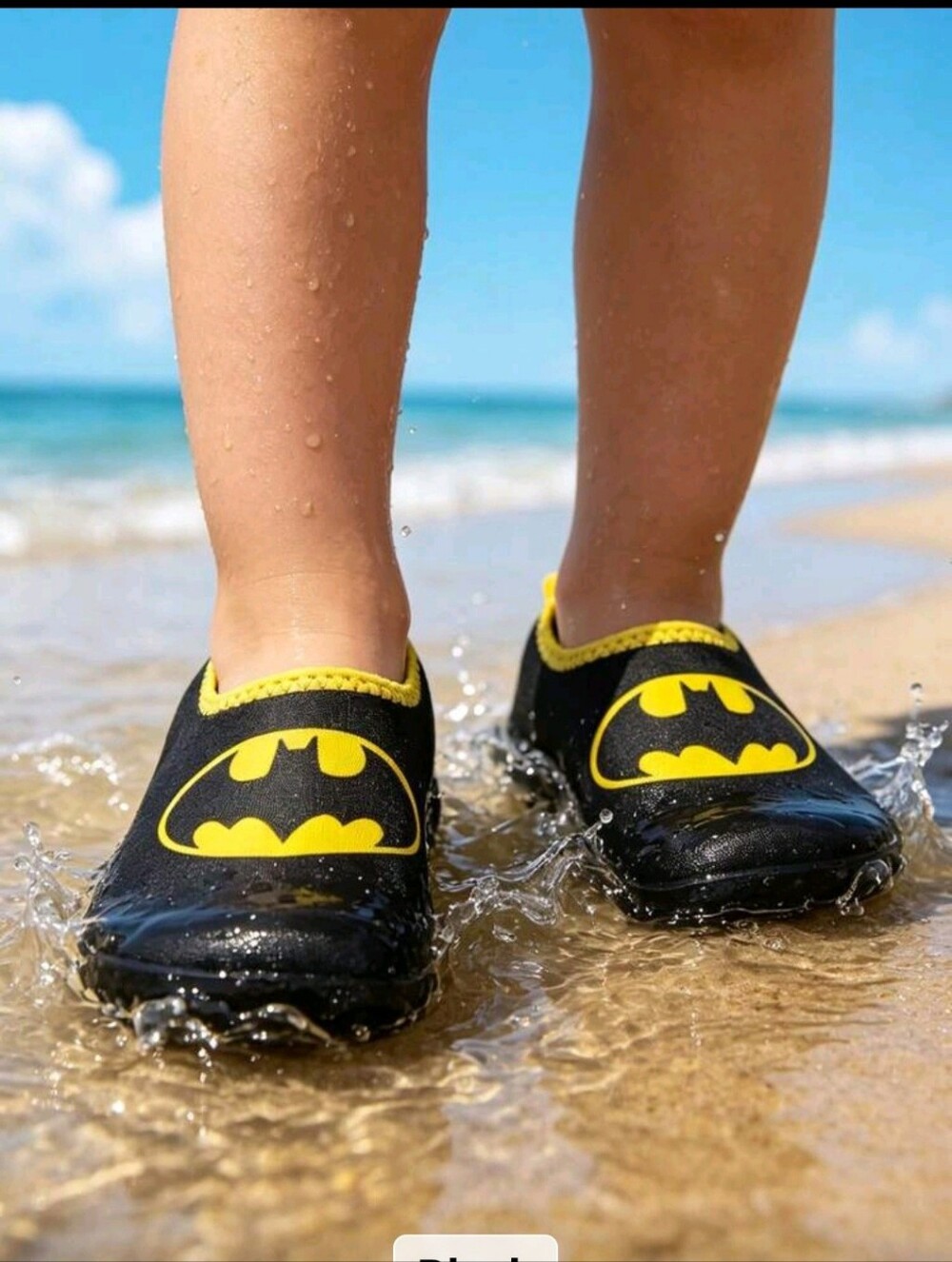 New Batman Water Shoes Toddler Boys SIZE L (10) Swim Boating